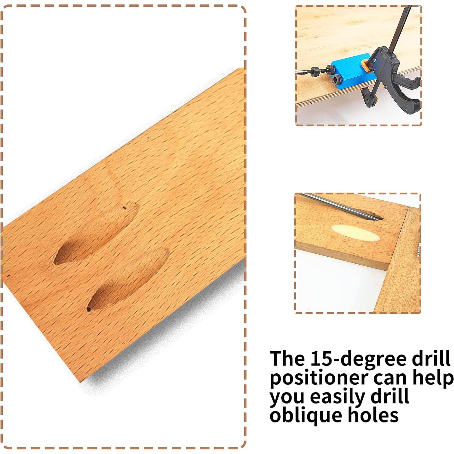 Kit de Plantilla de Agujeros 8 Piezas Bonsicoky 15° Aluminio