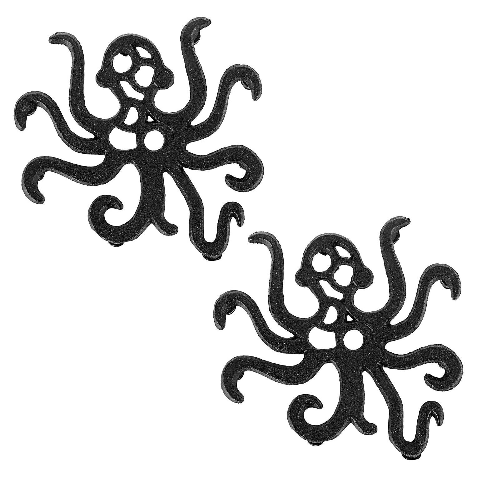 Trivet de Hierro Fundido Sumnacon 2 Pcs Pulpo Negro