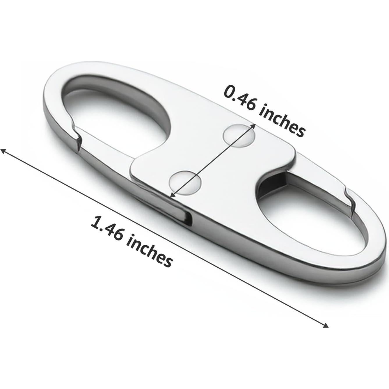 Clips Antirrobo Zelin para Cremallera Doble Apertura 4Pcs Plata