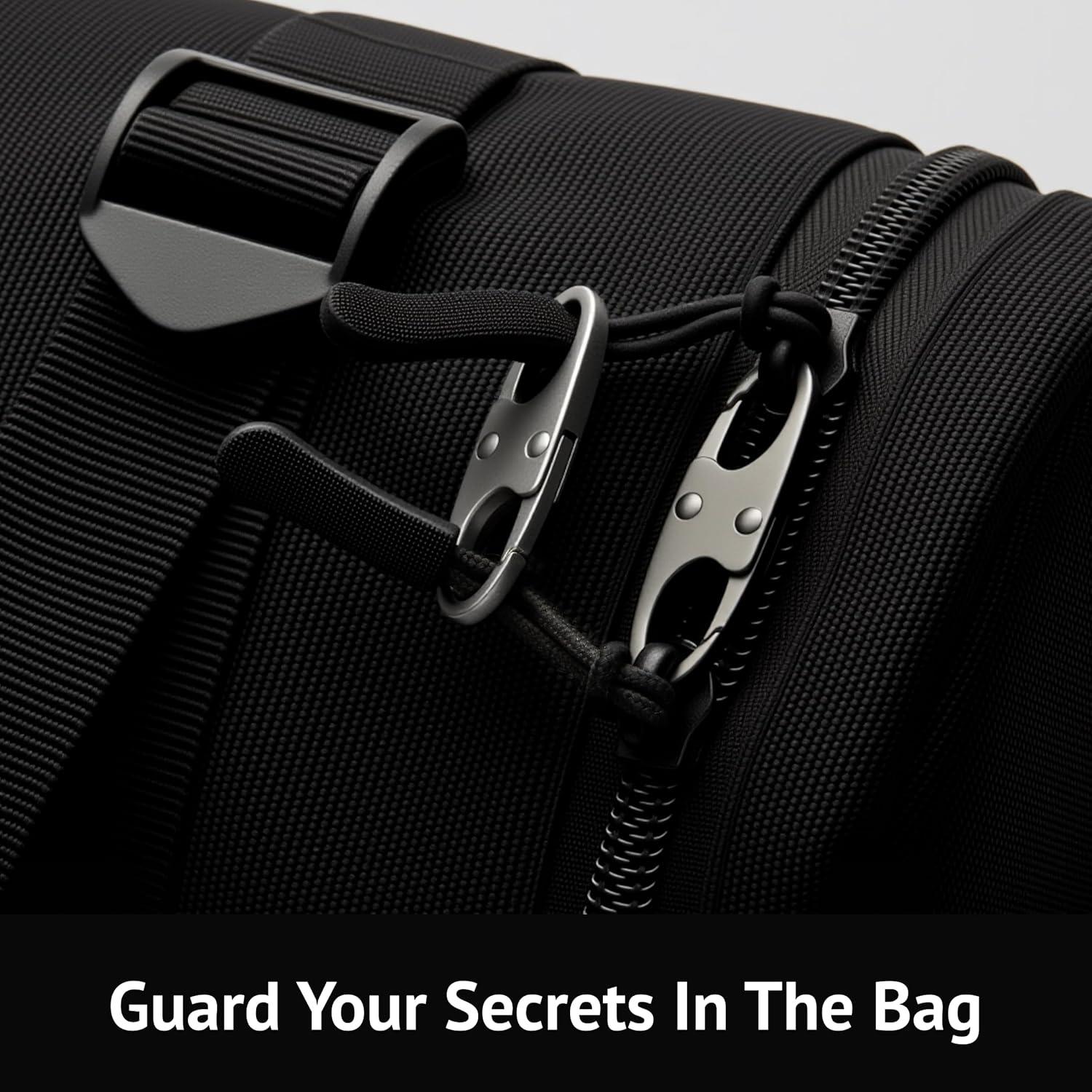 Clips Antirrobo Zelin para Cremallera Doble Apertura 4Pcs Plata