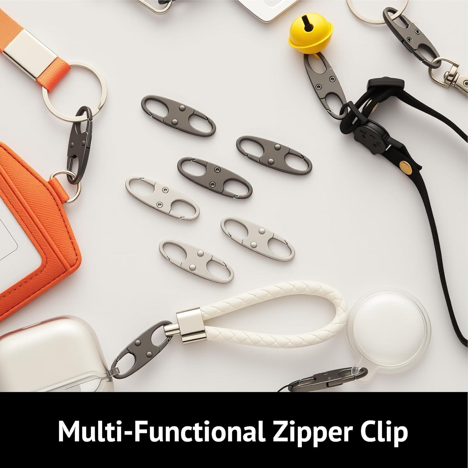 Clips Antirrobo Zelin para Cremallera Doble Apertura 4Pcs Plata