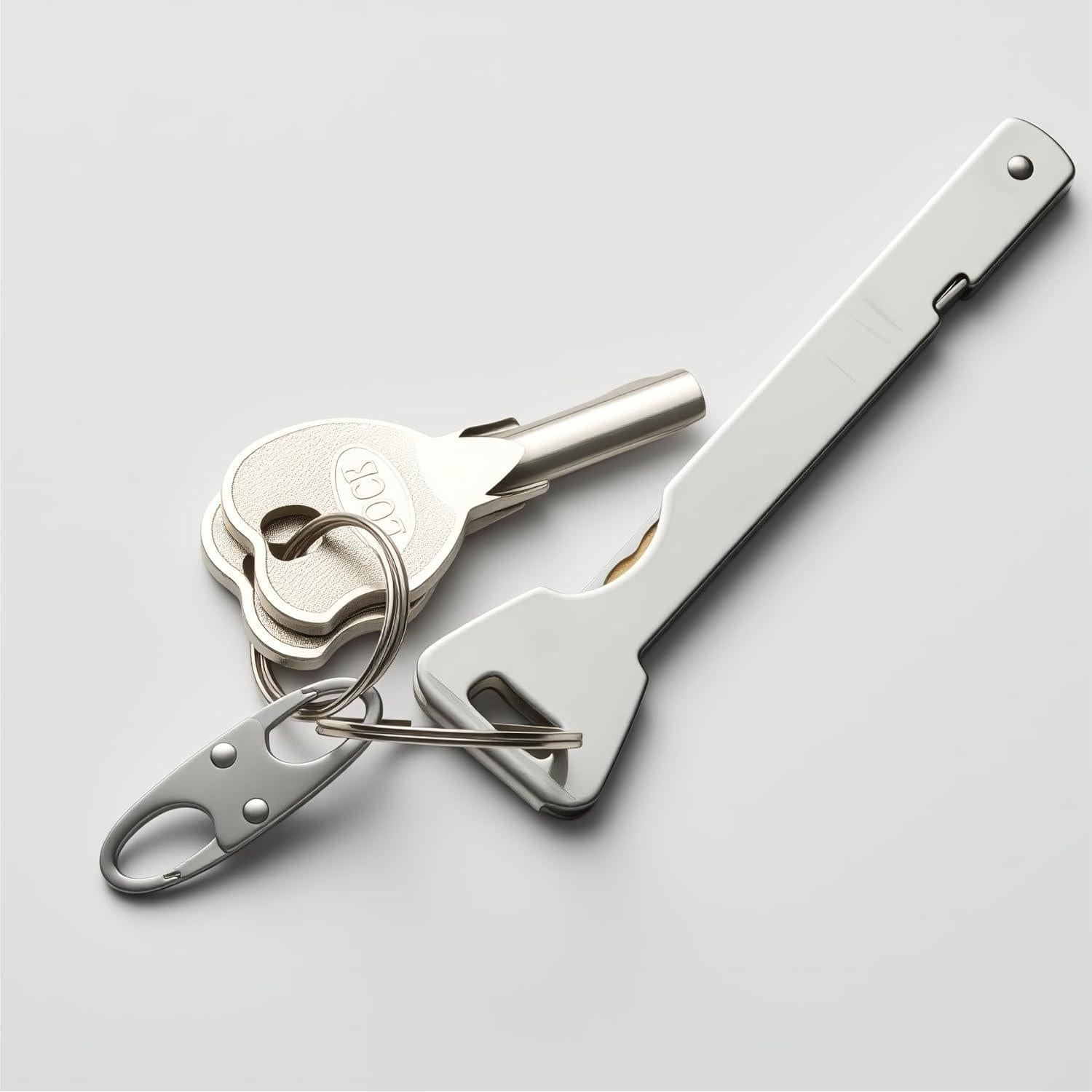 Clips Antirrobo Zelin para Cremallera Doble Apertura 4Pcs Plata