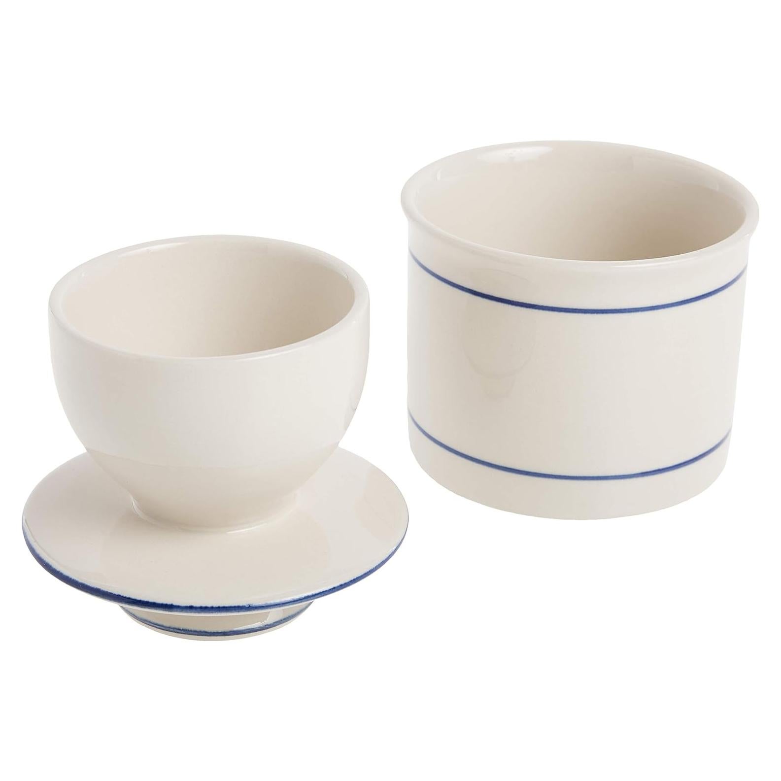 Butter Keeper Norpro Cerámica Esmaltada 10cm Blanco