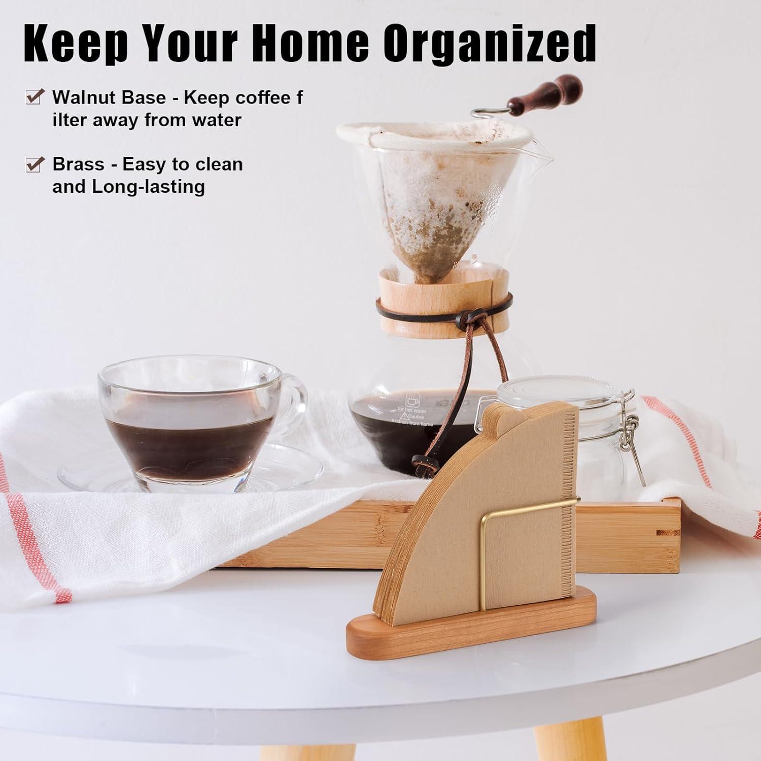 Soporte para Filtros de Café XCX en Madera de Cereza - Cono #01 y #02