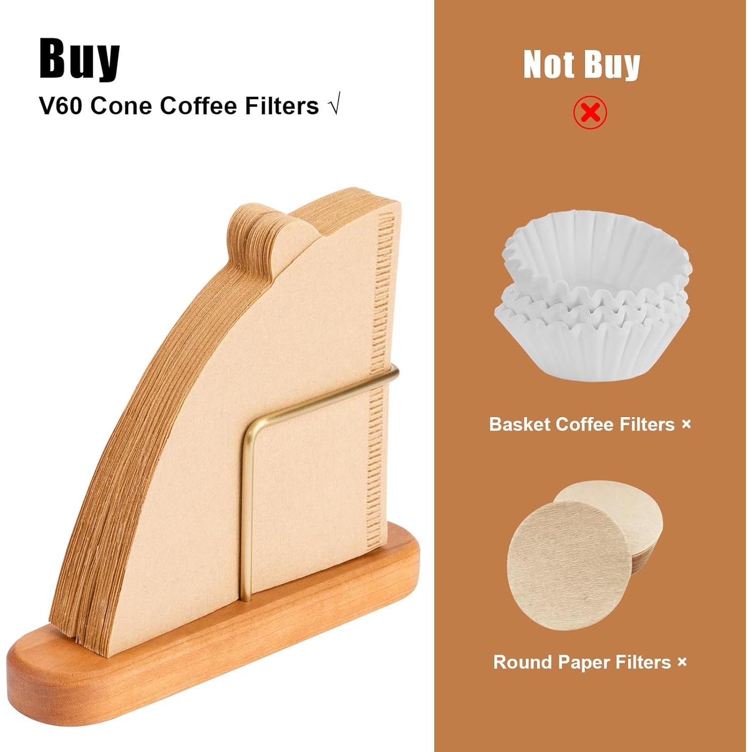 Soporte para Filtros de Café XCX en Madera de Cereza - Cono #01 y #02