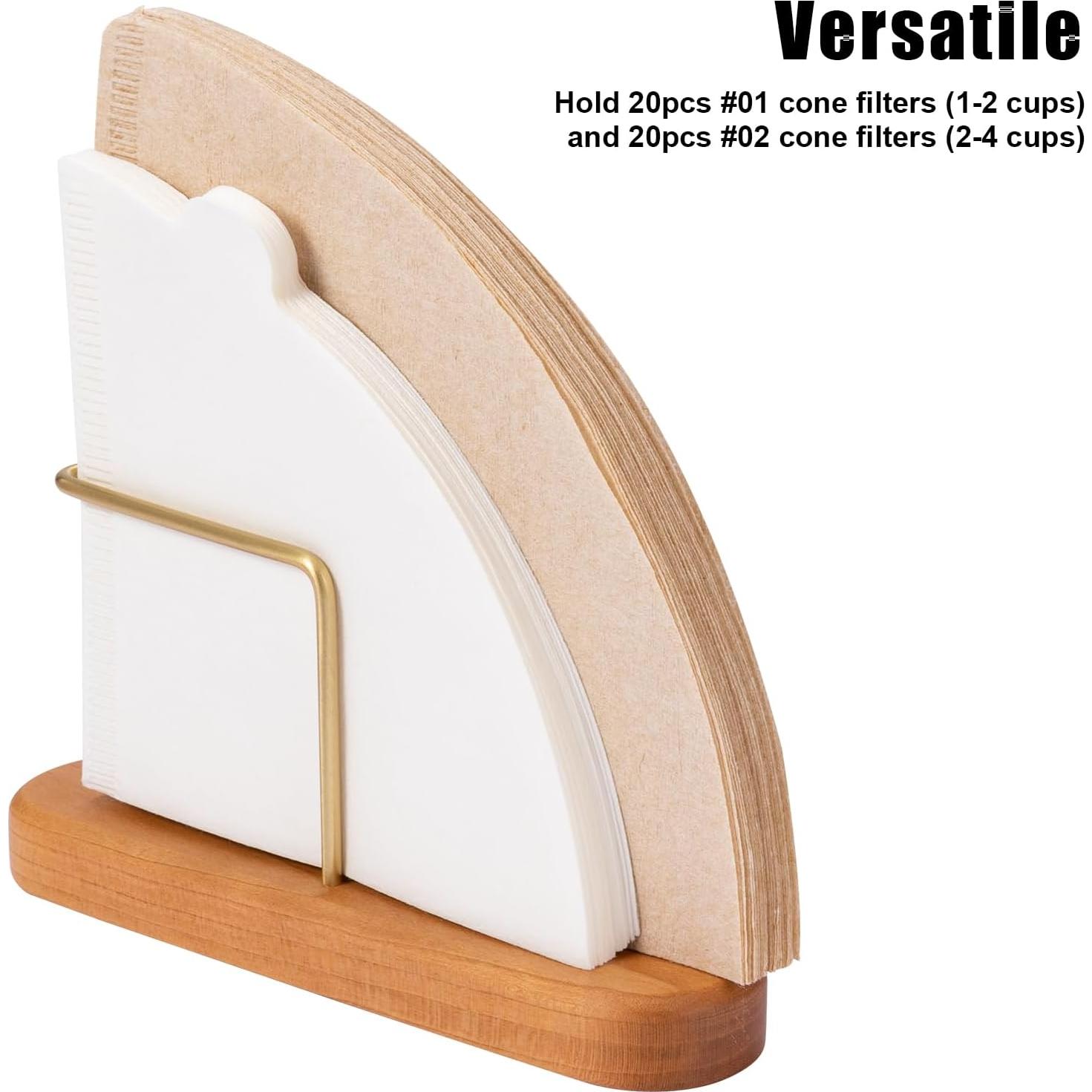 Soporte para Filtros de Café XCX en Madera de Cereza - Cono #01 y #02