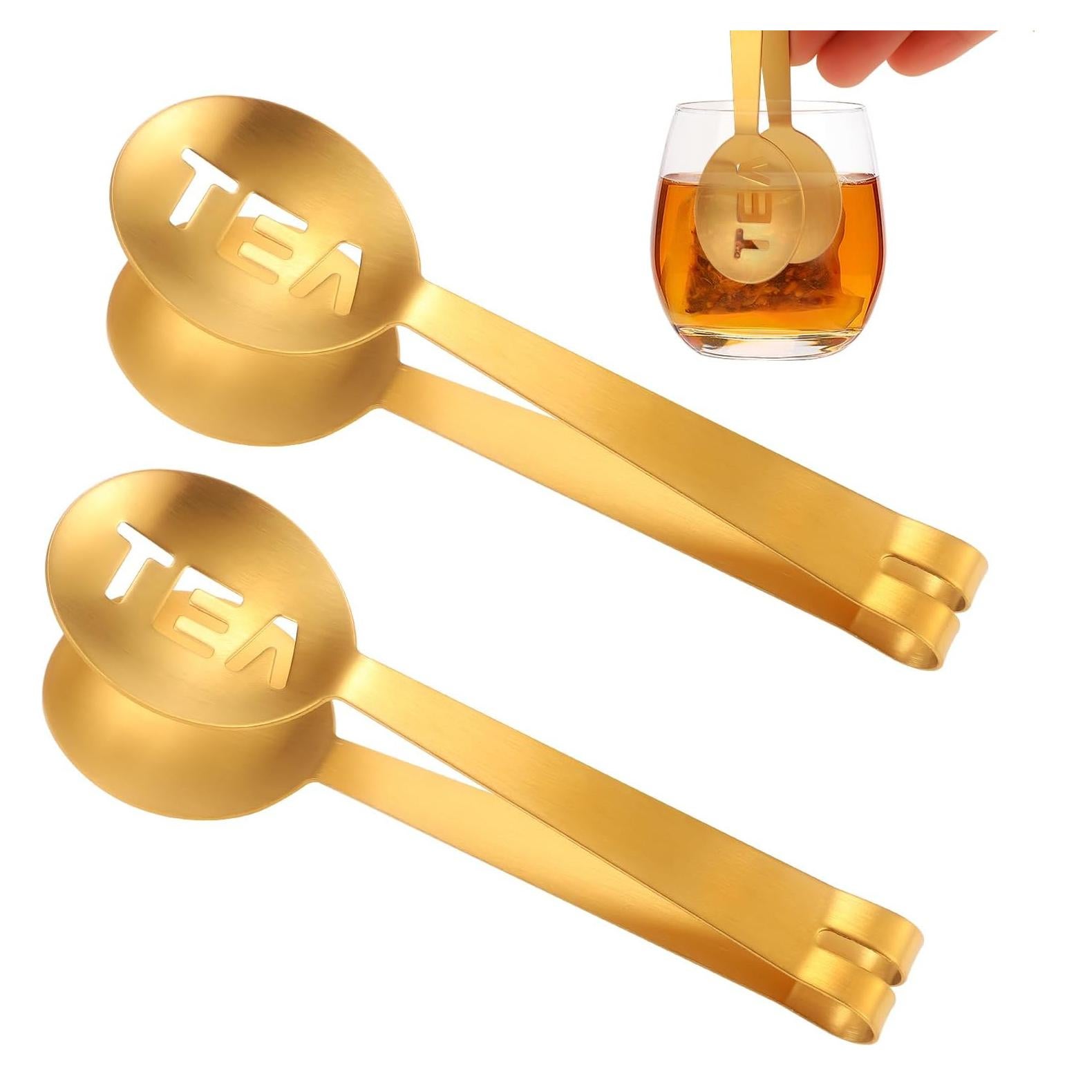 Exprimidor de Bolsas de Té Tinoaly 2 Pcs Acero Inoxidable 12cm