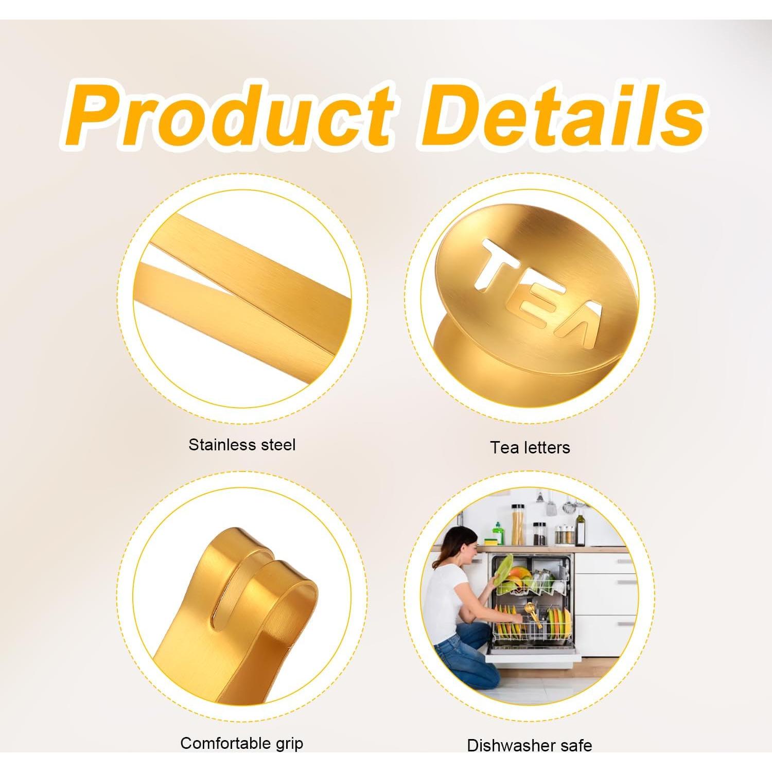 Exprimidor de Bolsas de Té Tinoaly 2 Pcs Acero Inoxidable 12cm