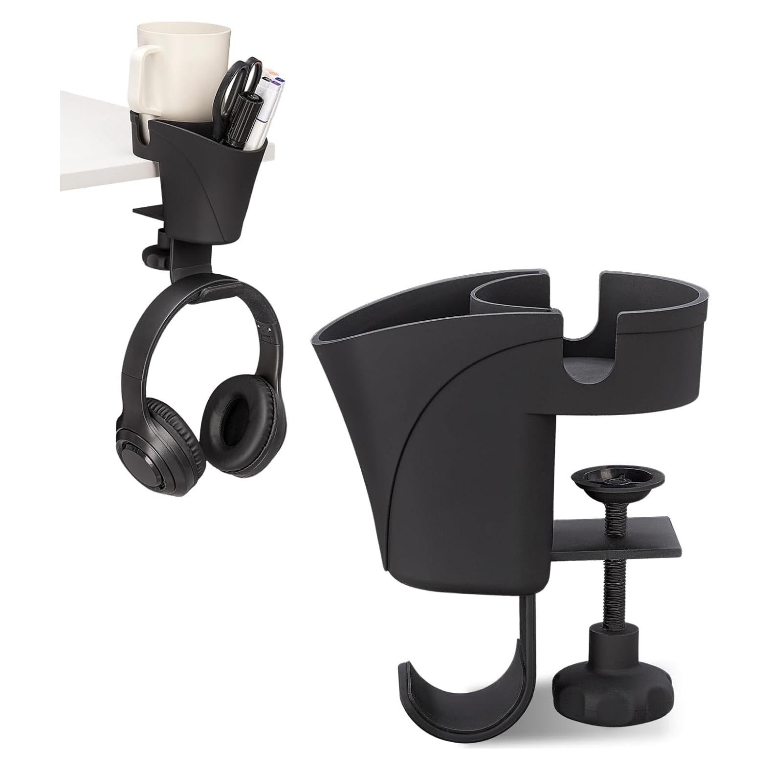 Soporte de Taza Clip en 1 OrgaFocus Negro Mate Ajustable