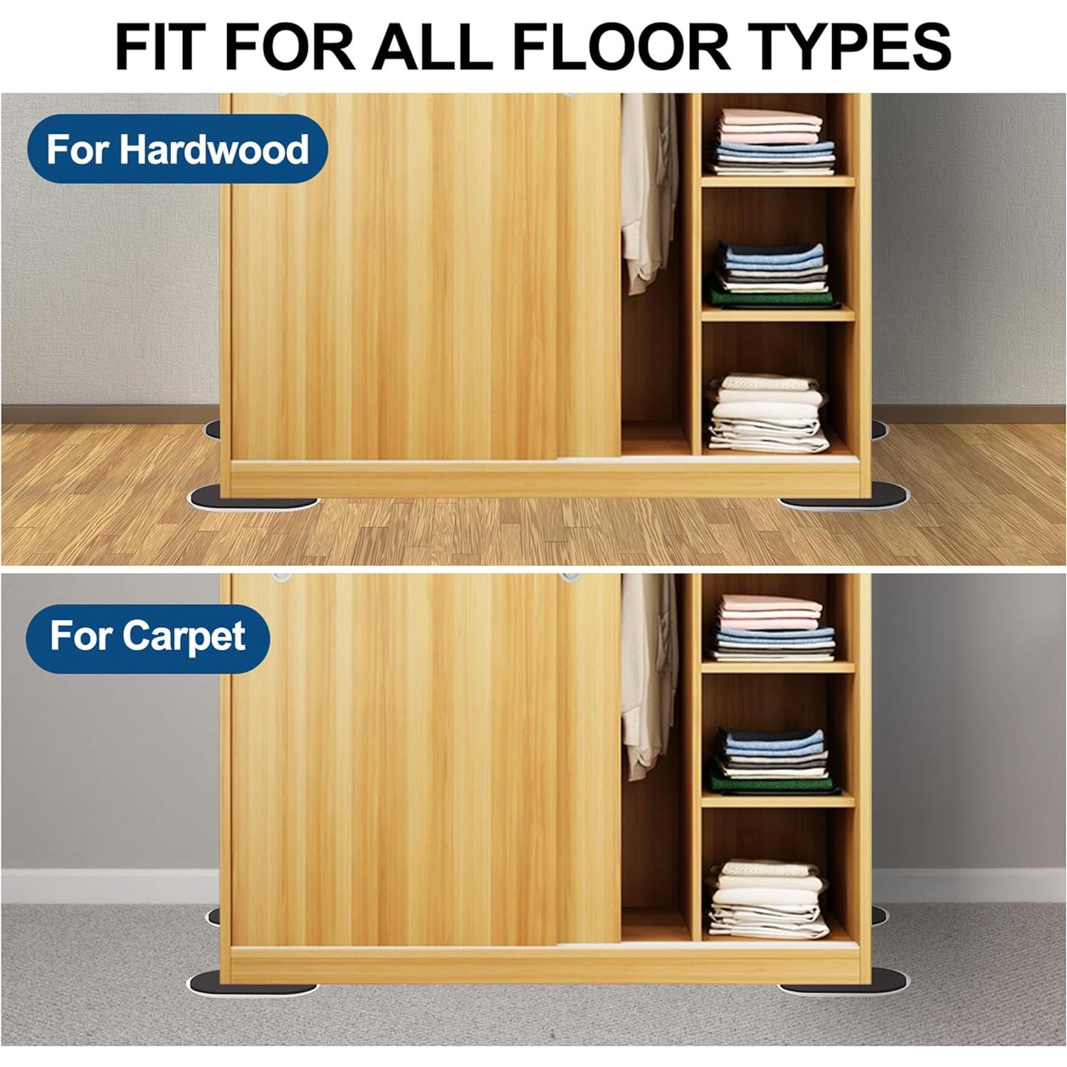 Deslizadores Reutilizables para Mover Muebles Ezprotekt 8 Piezas