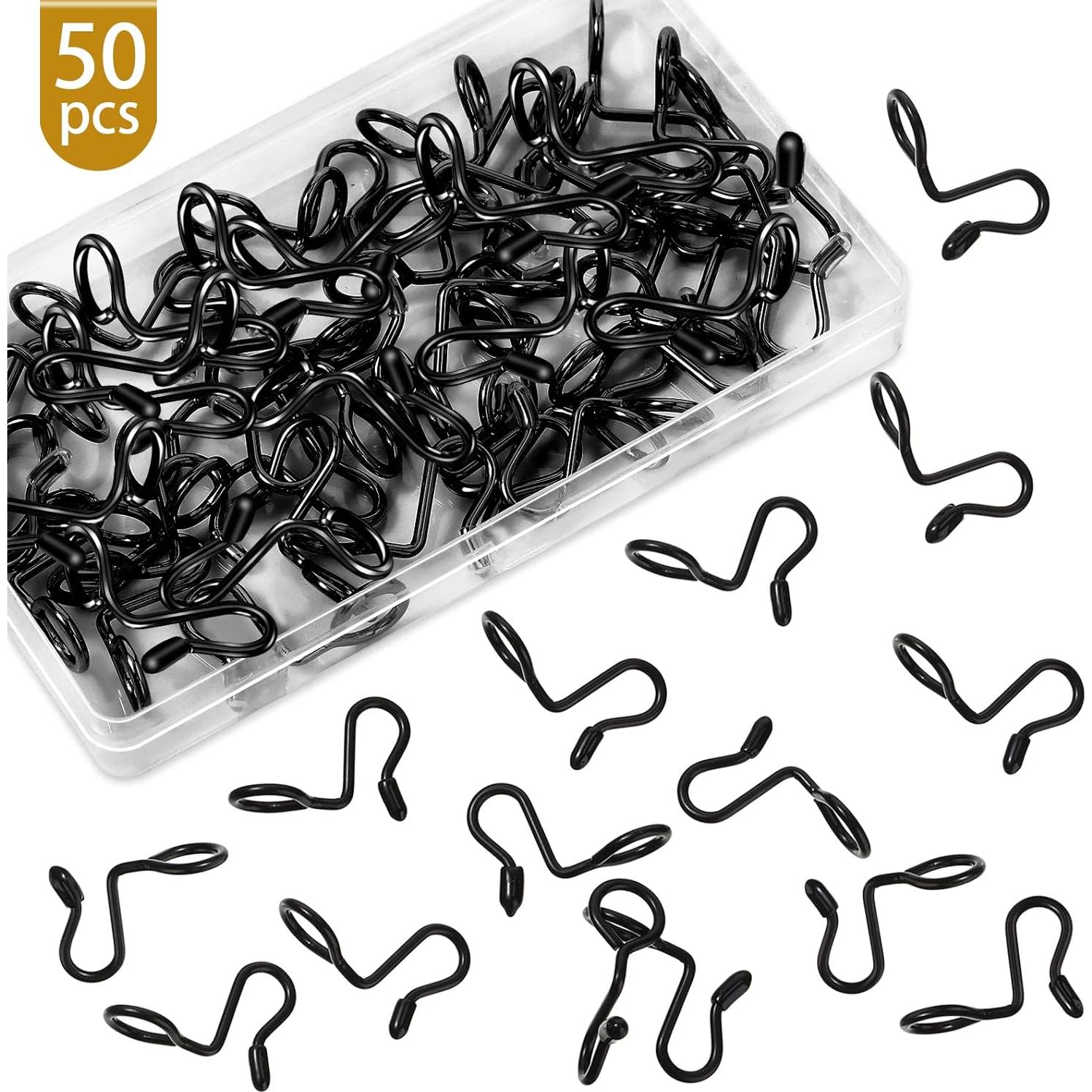 Ganchos Conectores para Perchas Sratte 50 Piezas Negro