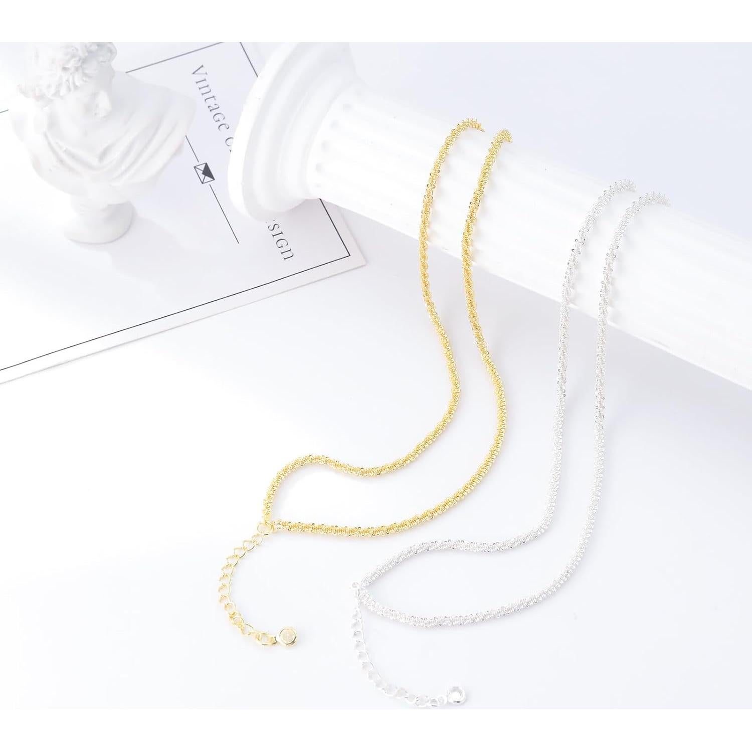 Conjunto de Pulseras de Tobillo Tasiso Oro y Plata para Mujeres