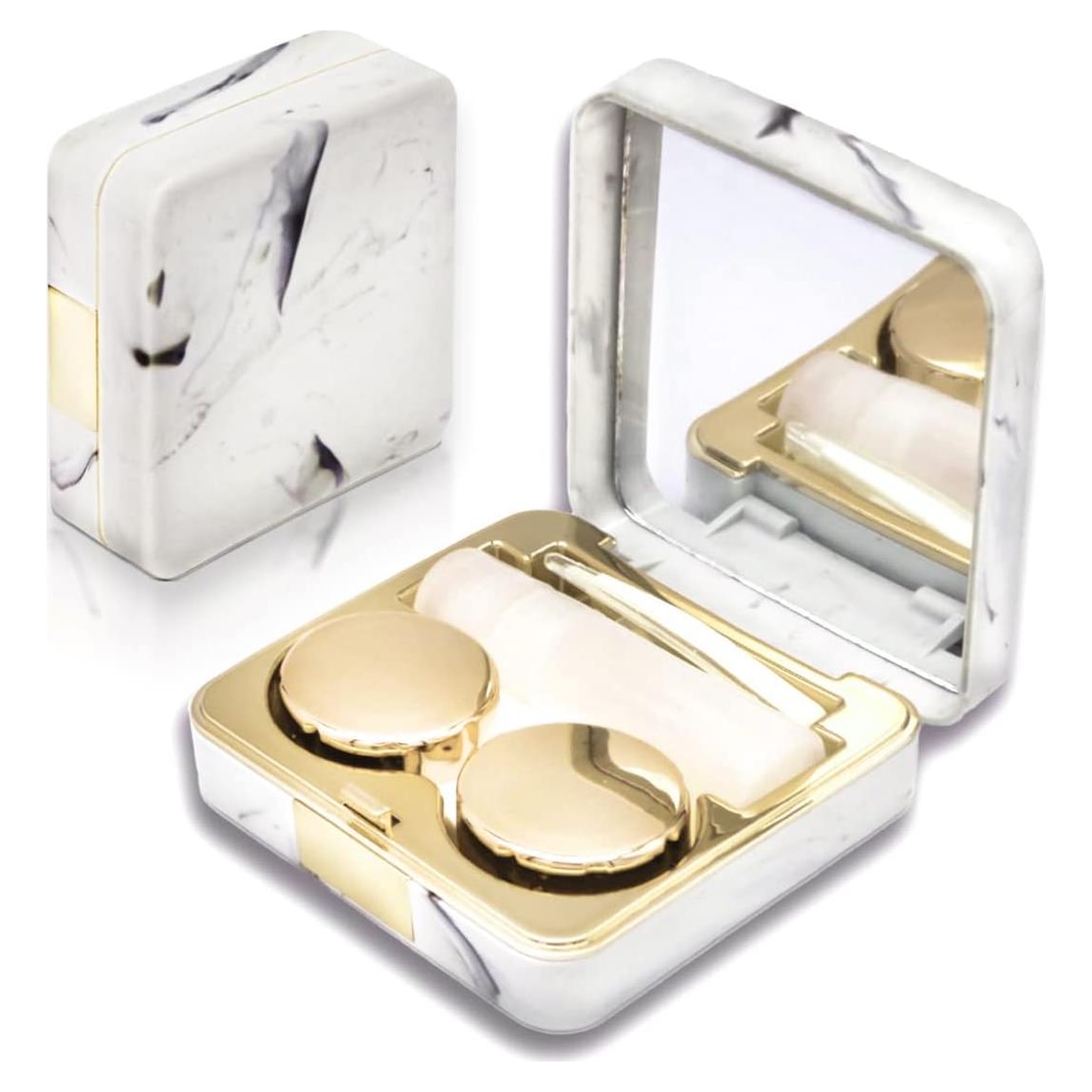 Estuche para Lentes de Contacto DLSYJHJSFX Dorado 7.5cm