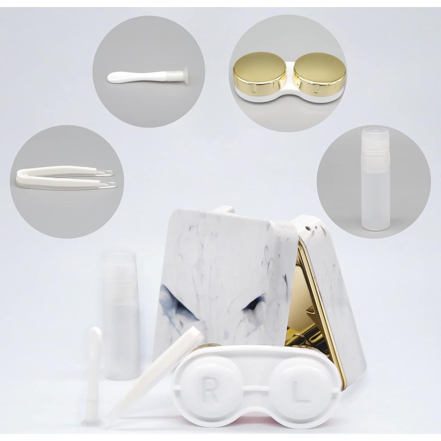 Estuche para Lentes de Contacto DLSYJHJSFX Dorado 7.5cm