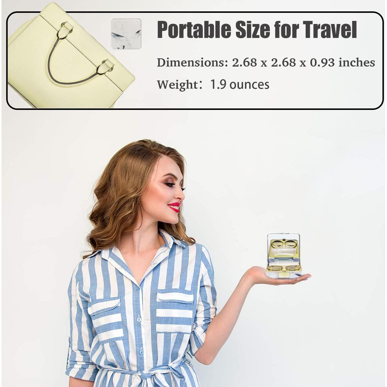 Estuche para Lentes de Contacto DLSYJHJSFX Dorado 7.5cm