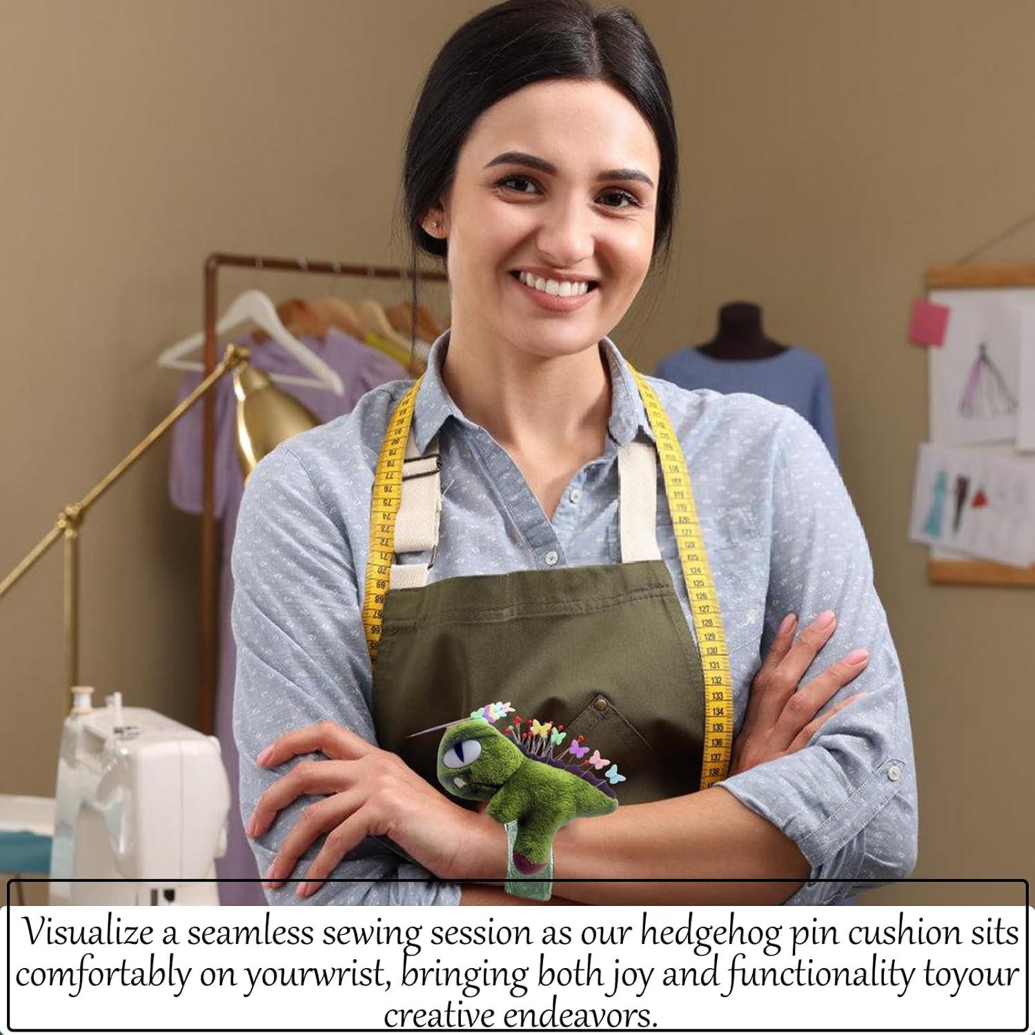 Almohadilla de Agujas Dinosaurio ZDSH con 50 Alfileres Mariposa