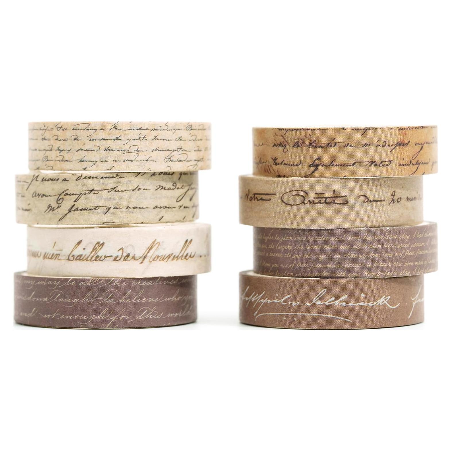 Conjunto de Cinta Washi Vintage YUBX 8 Rollos 10mm Decorativa