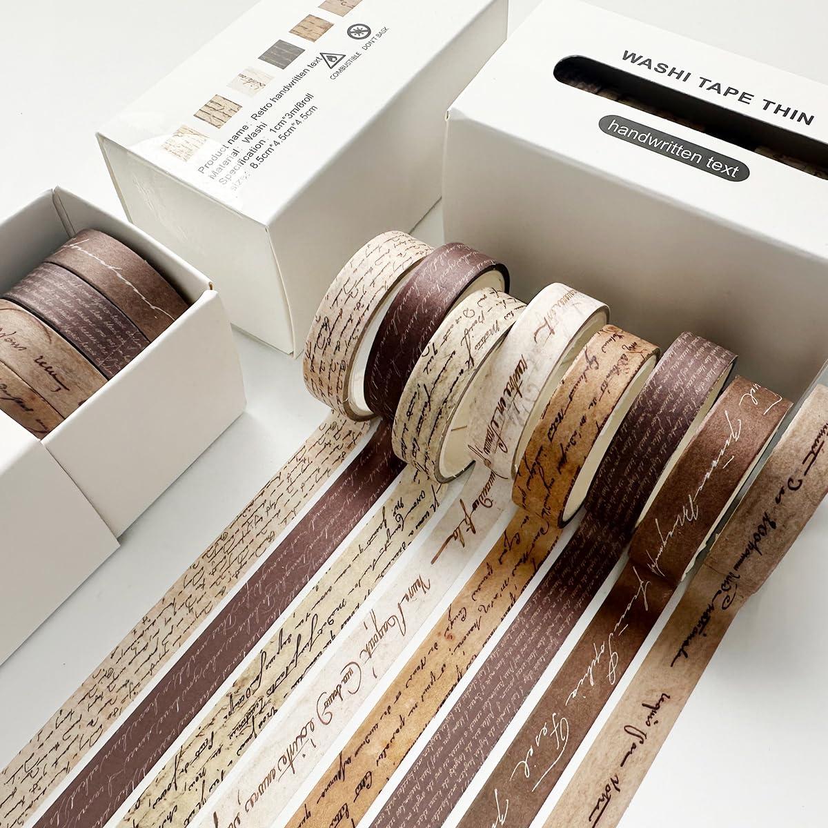 Conjunto de Cinta Washi Vintage YUBX 8 Rollos 10mm Decorativa