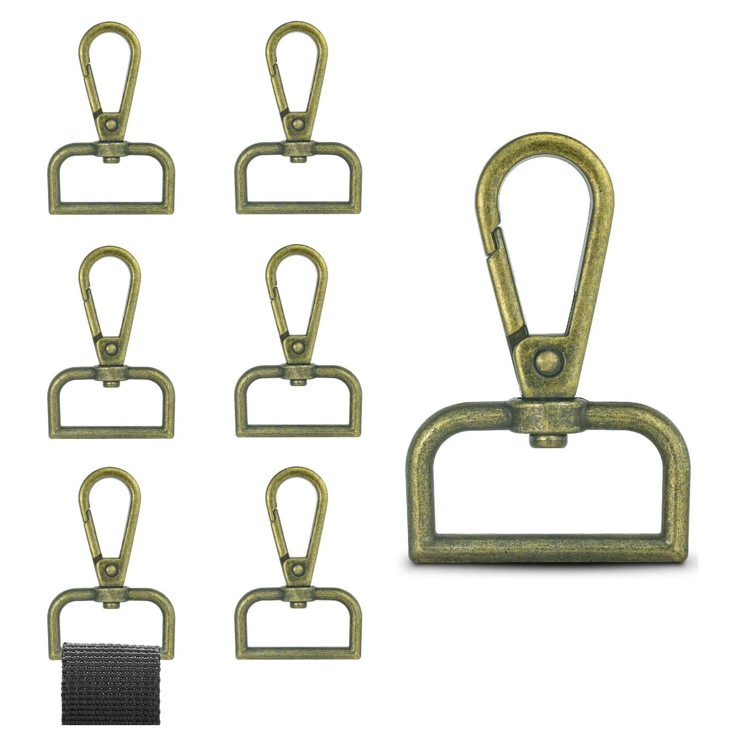 Ganchos Giratorios de Metal CooBigo 6 Piezas 46.5mm Bronce