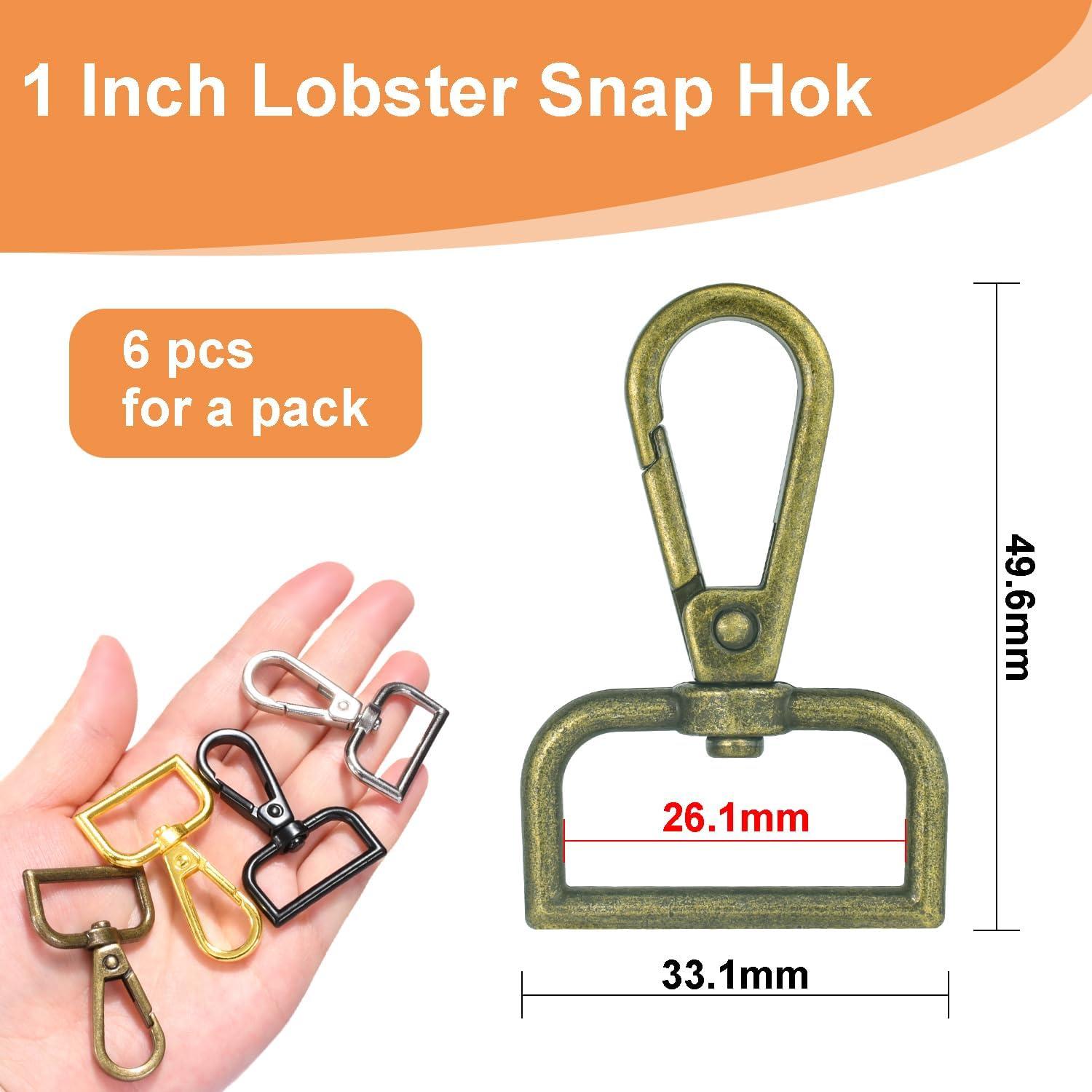 Ganchos Giratorios de Metal CooBigo 6 Piezas 46.5mm Bronce