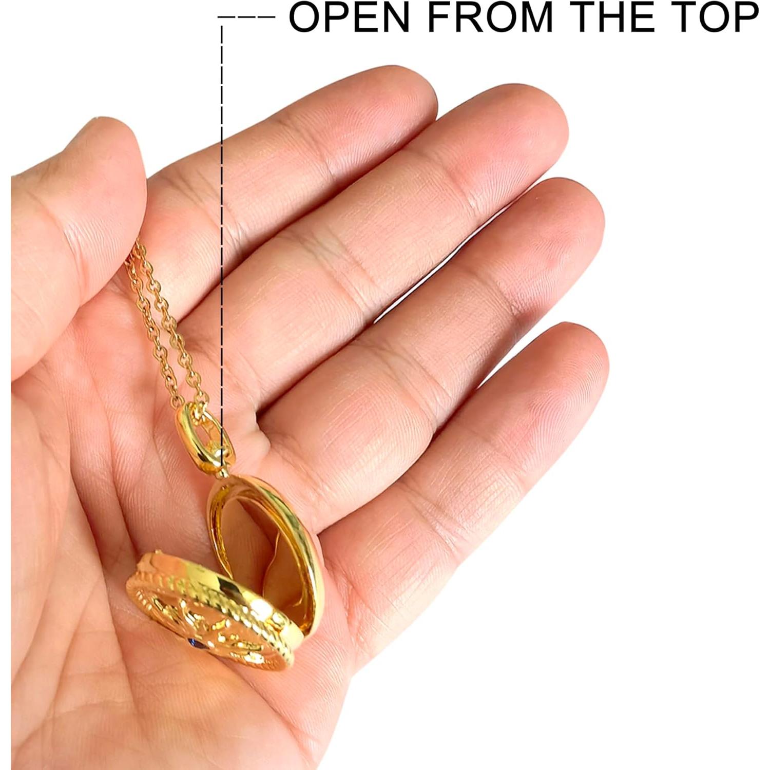 Collar de Foto Expandible YOUFENG 14K Oro Real 45 cm