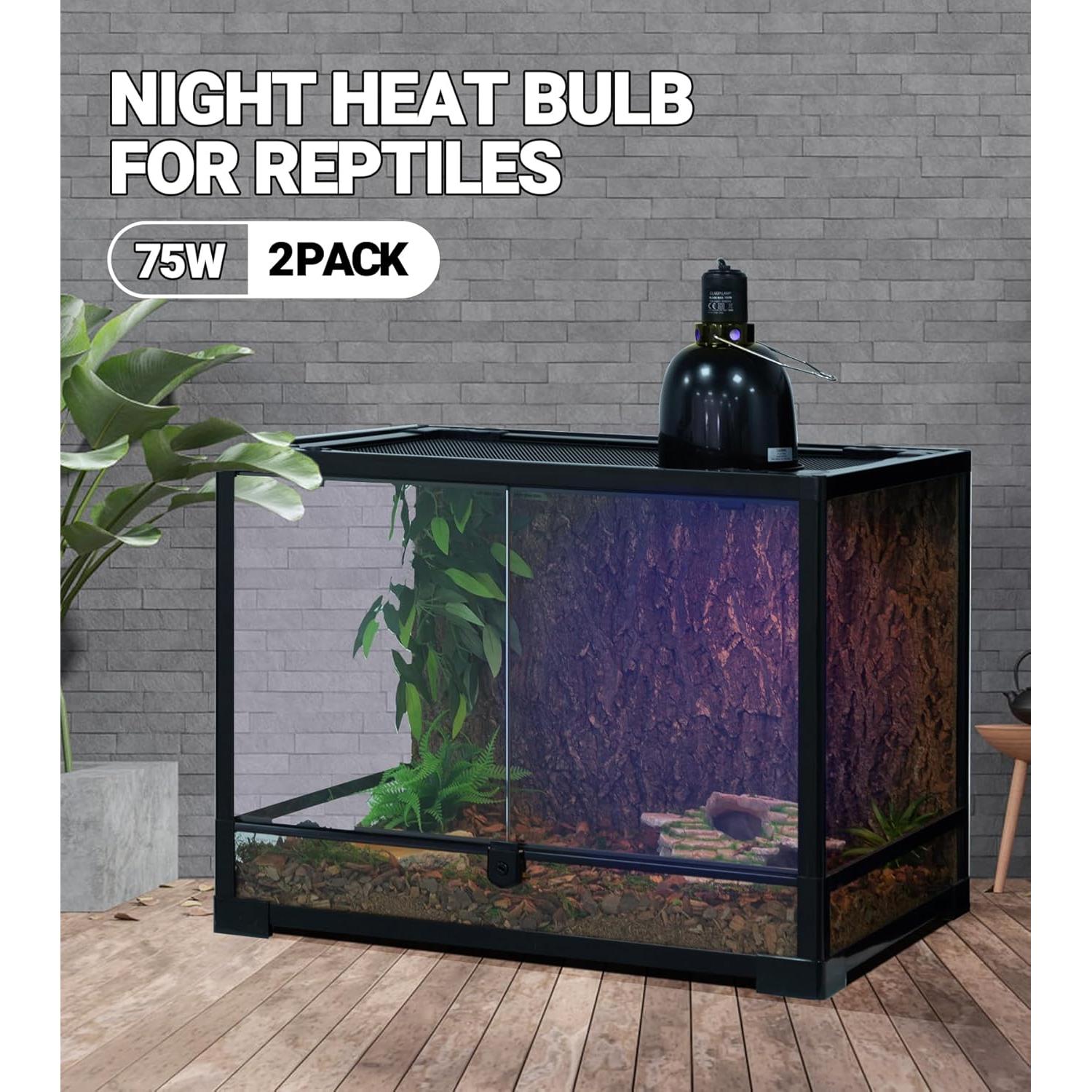 Lámpara de Calor Nocturna para Reptiles REPTI ZOO 75W E26/E27