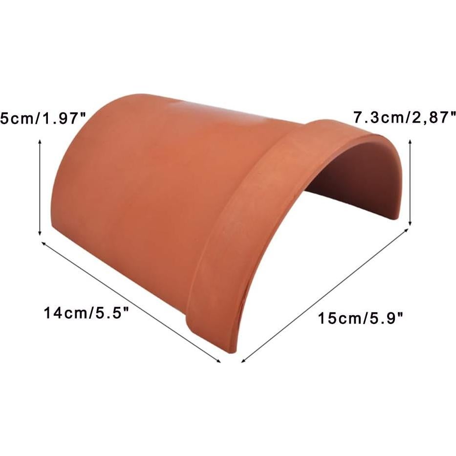 Hábito de Escondite para Reptiles Flushbay 14x15cm Arcilla Roja