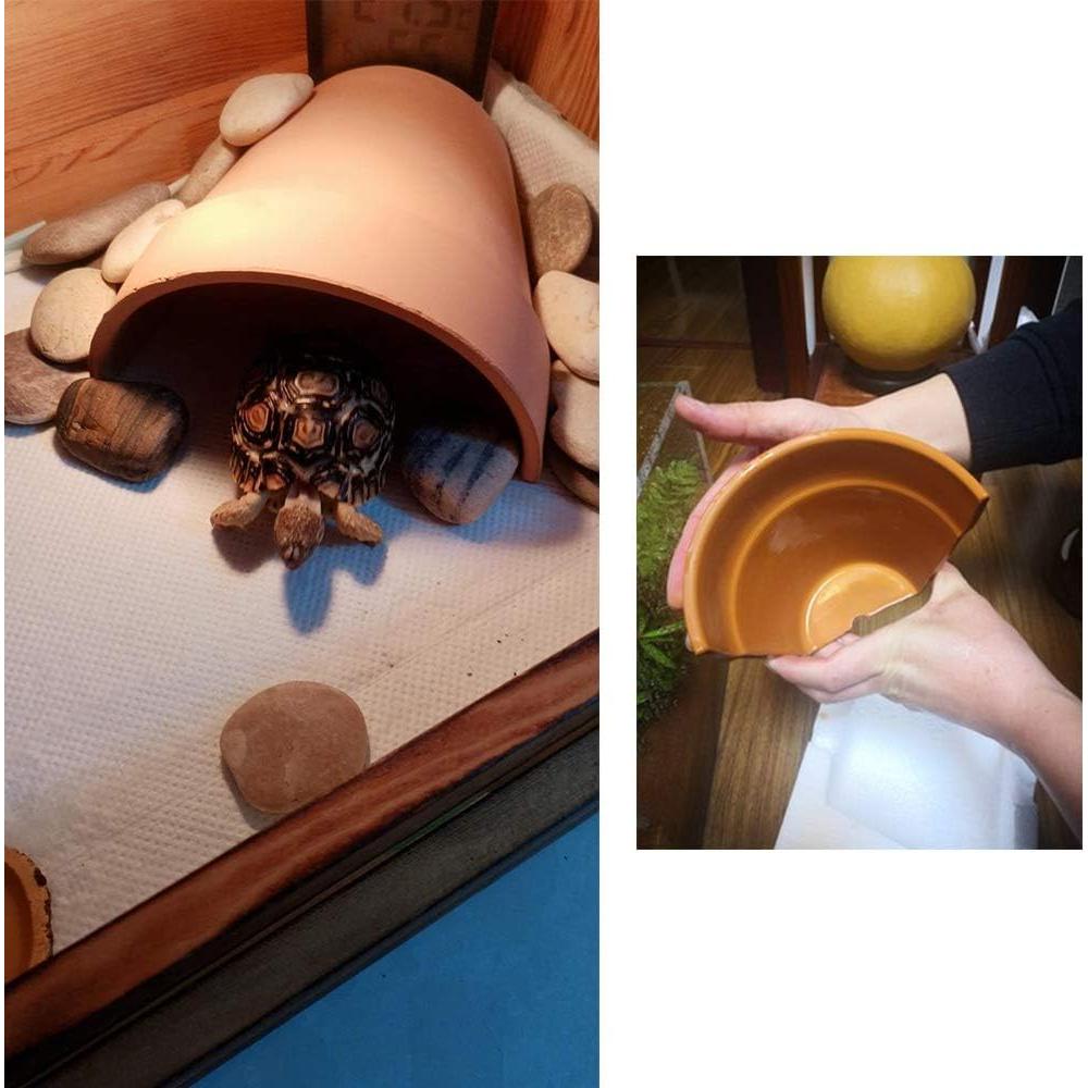 Hábito de Escondite para Reptiles Flushbay 14x15cm Arcilla Roja