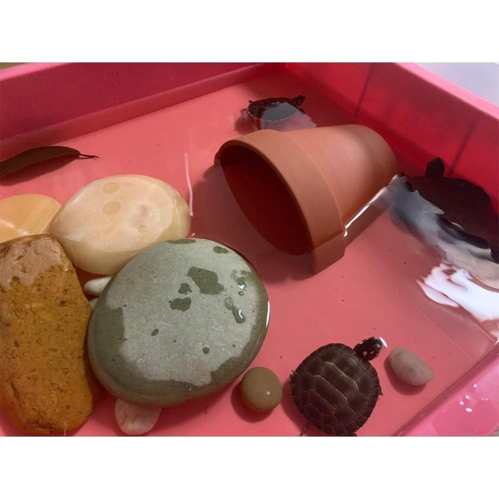 Hábito de Escondite para Reptiles Flushbay 14x15cm Arcilla Roja