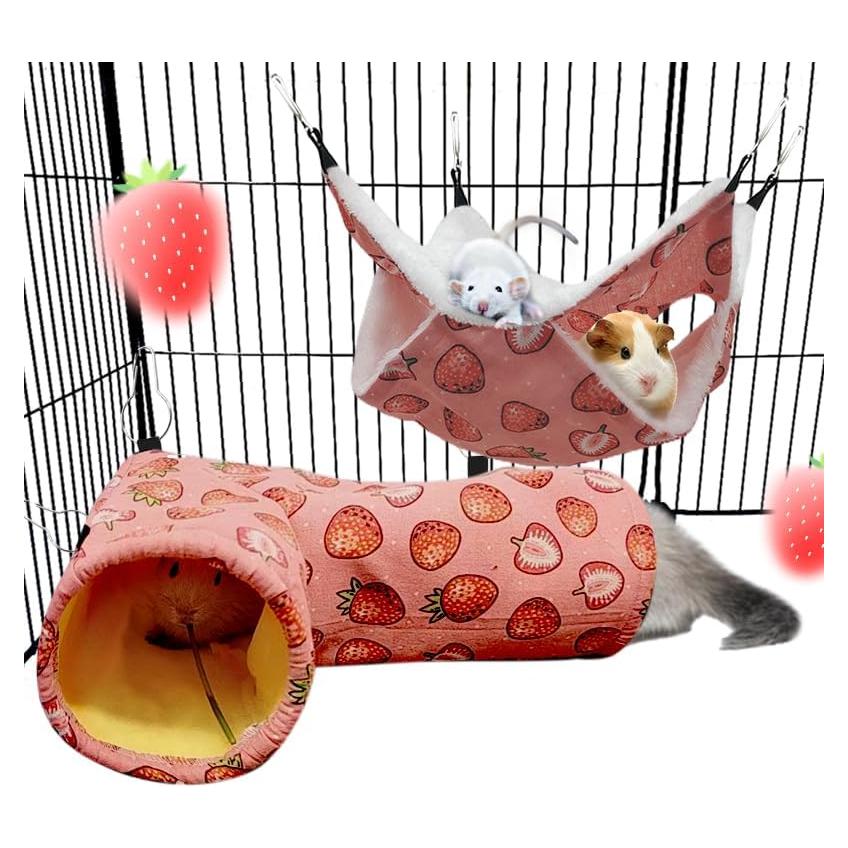 Hamaca y Túnel Esquinero EAEDMY para Hurones y Cobayas