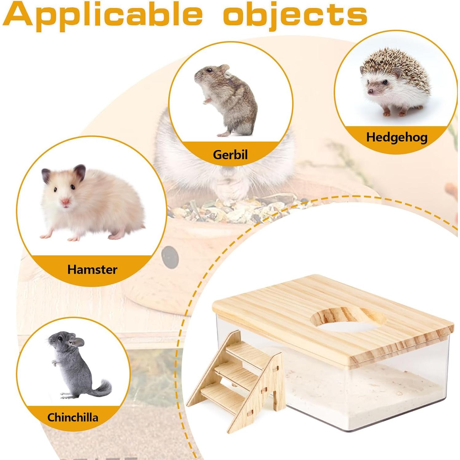 Contenedor de Baño de Arena para Hámster Guleite Rectángulo Pequeño