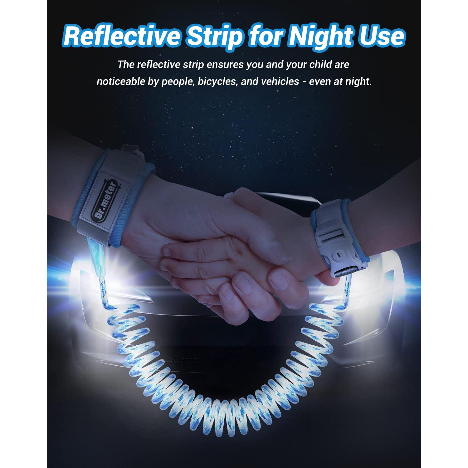 Correa de Seguridad para Niños Dr.meter 2.5m Azul Reflectante