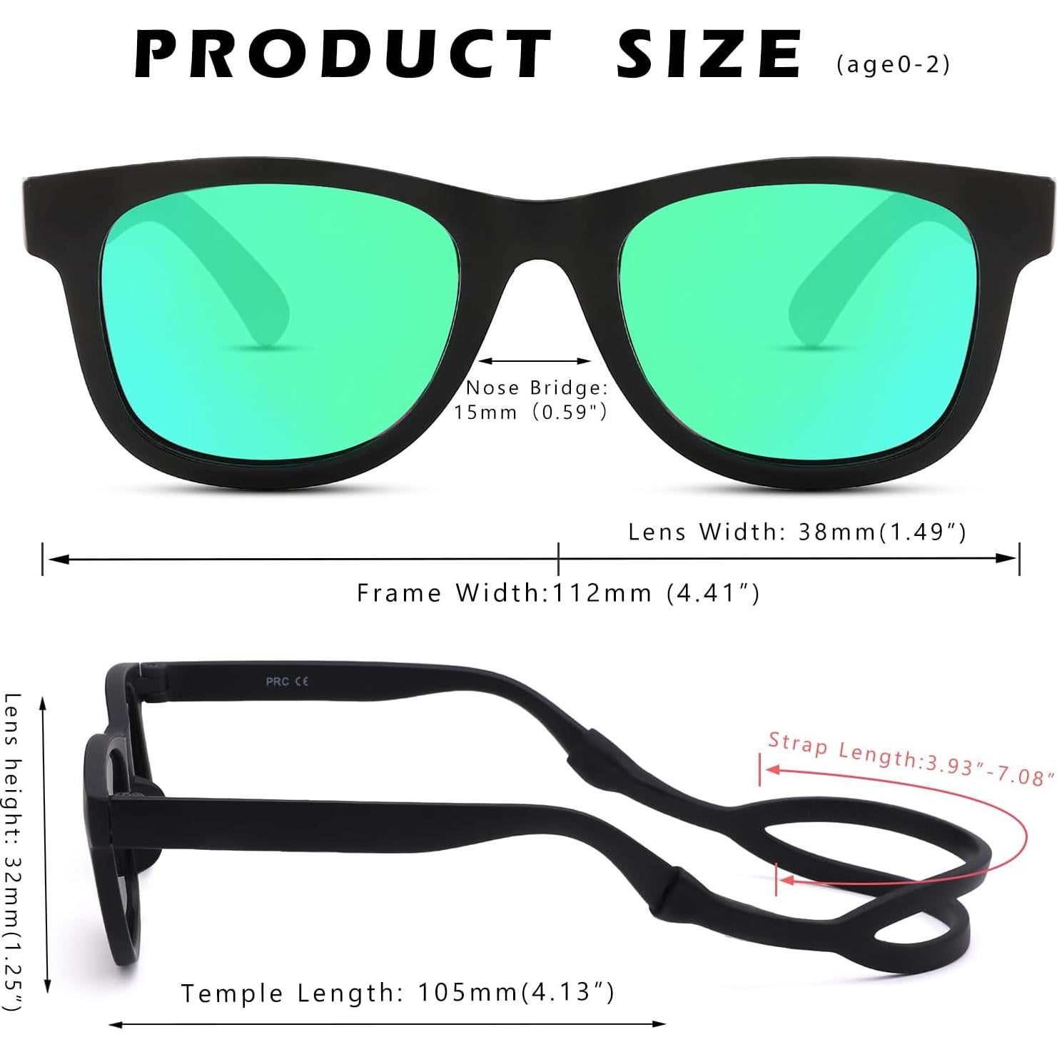 Gafas de sol polarizadas HYCREDI para bebés 0-18 meses