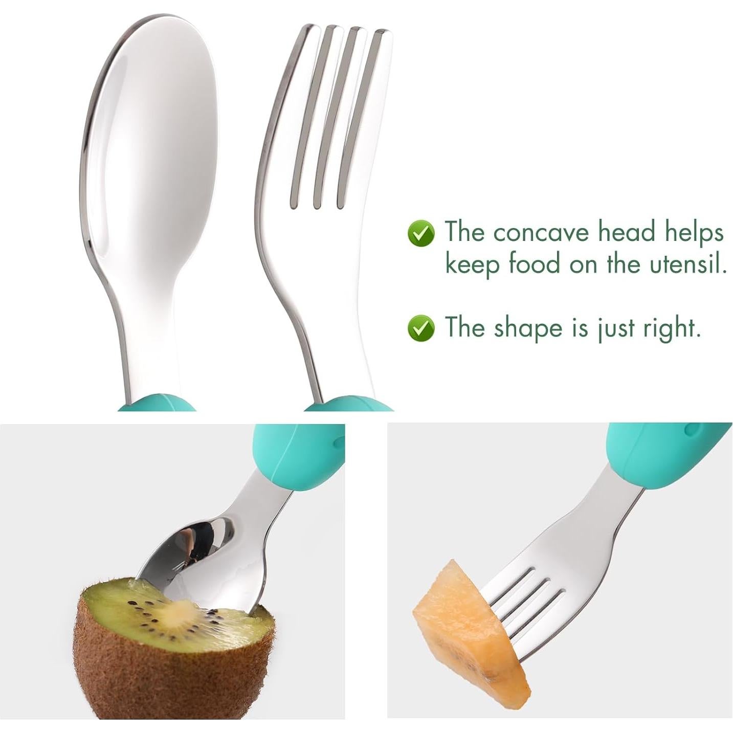 Juego de Cuchara y Tenedor para Bebés YIVEKO - Abejas