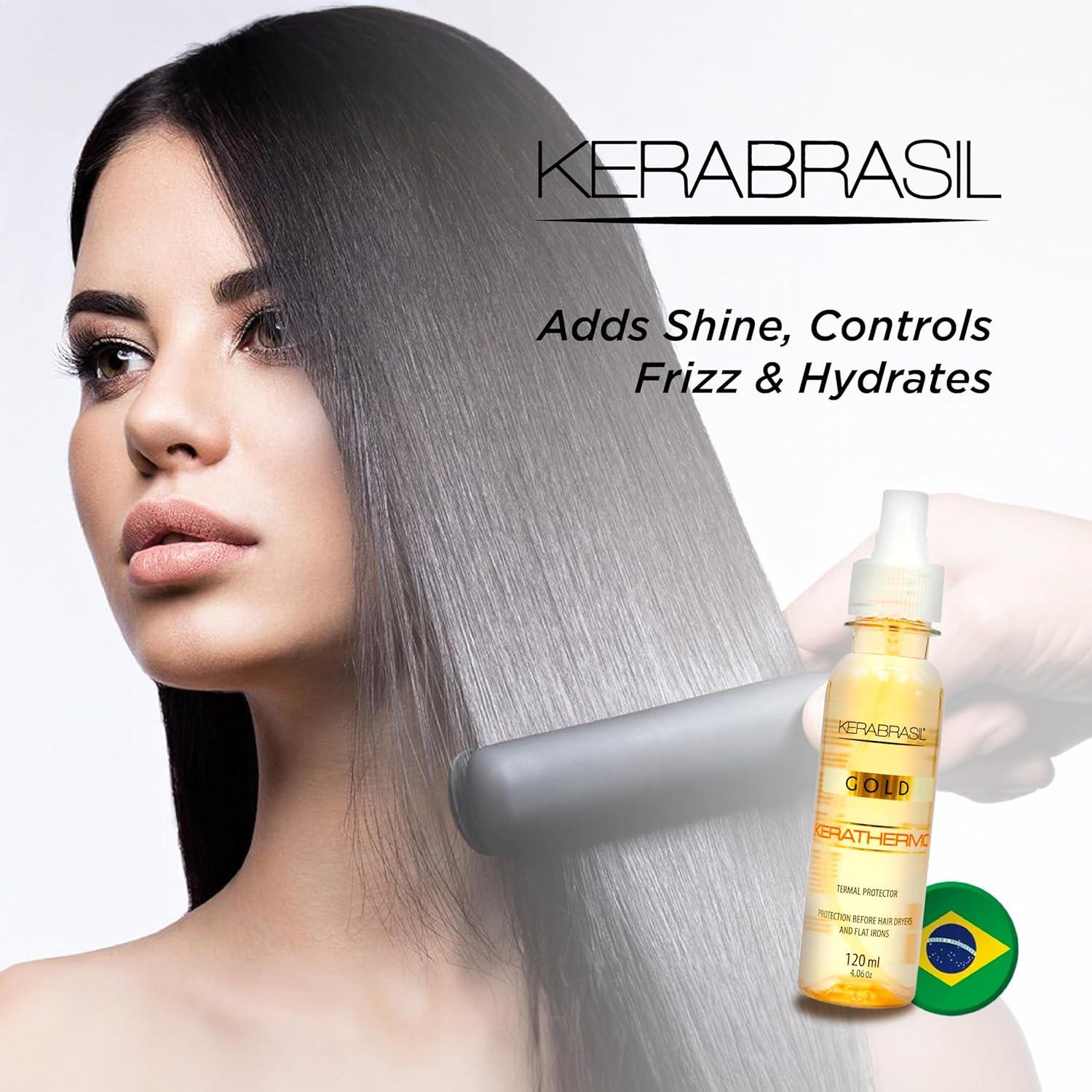 Protector Térmico KERABRASIL Kerathermo 120ml - Brillo y Control Frizz