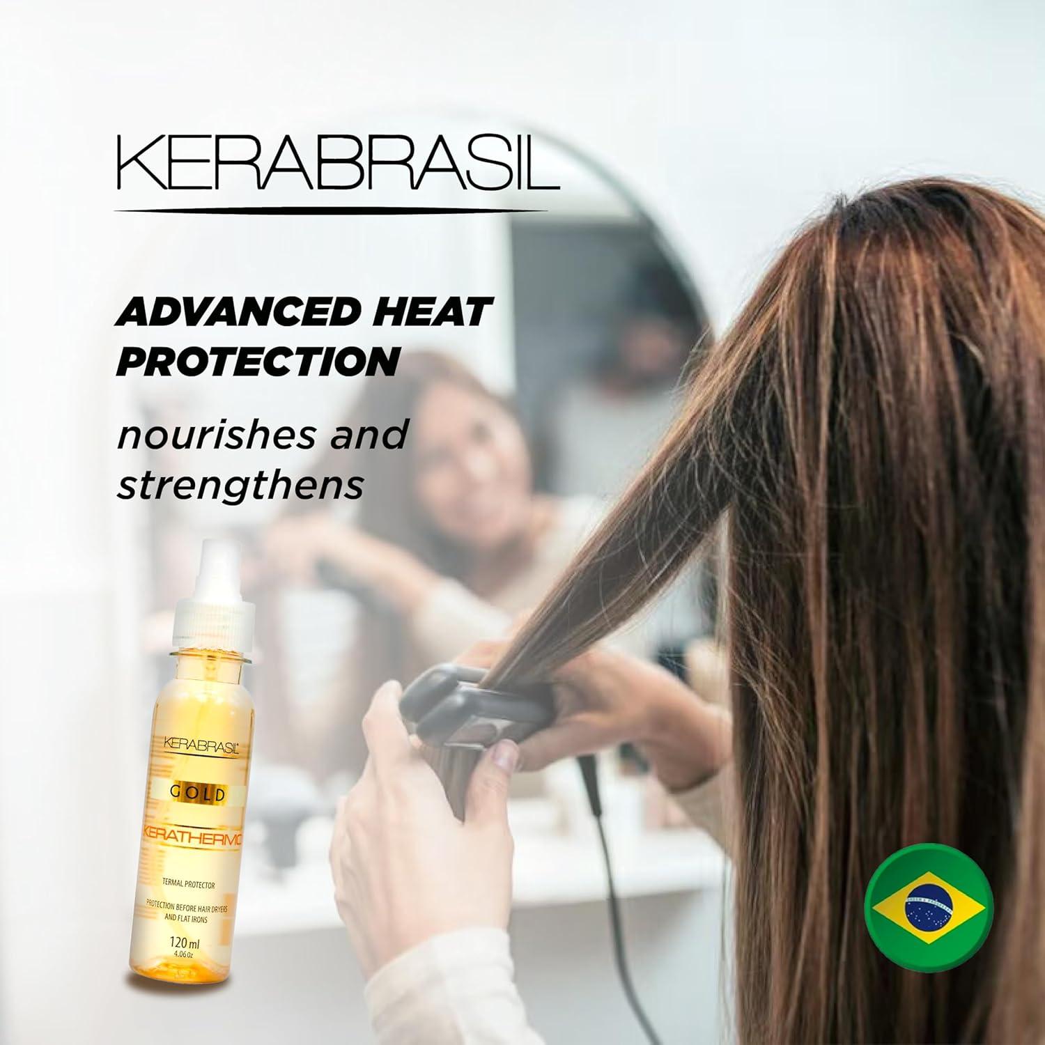 Protector Térmico KERABRASIL Kerathermo 120ml - Brillo y Control Frizz