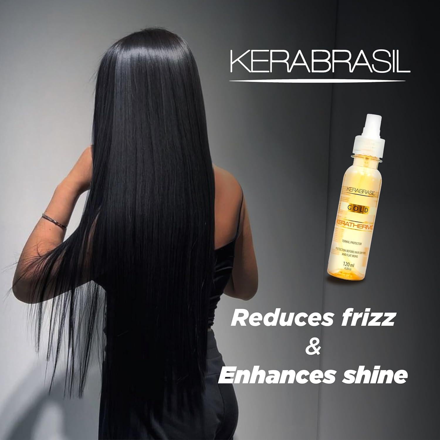 Protector Térmico KERABRASIL Kerathermo 120ml - Brillo y Control Frizz