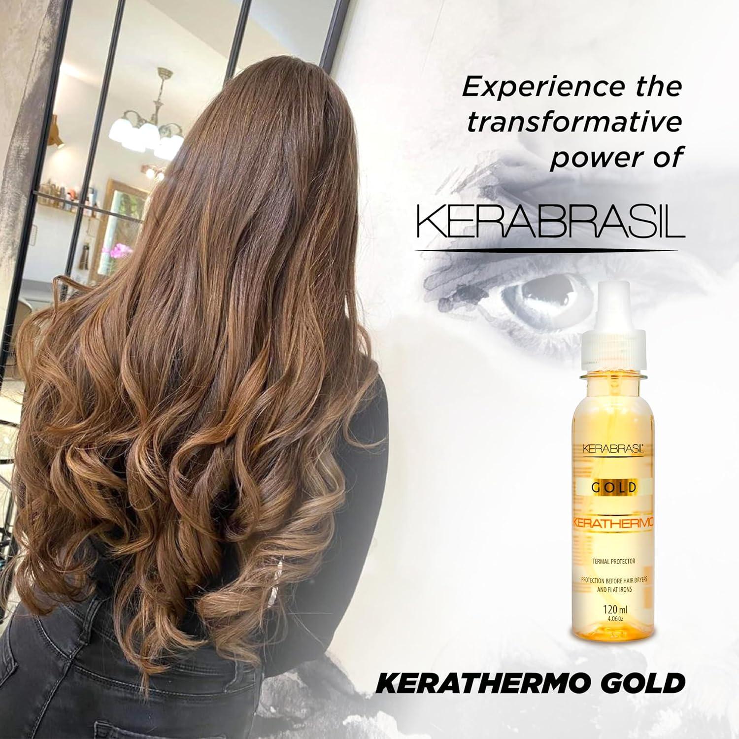 Protector Térmico KERABRASIL Kerathermo 120ml - Brillo y Control Frizz