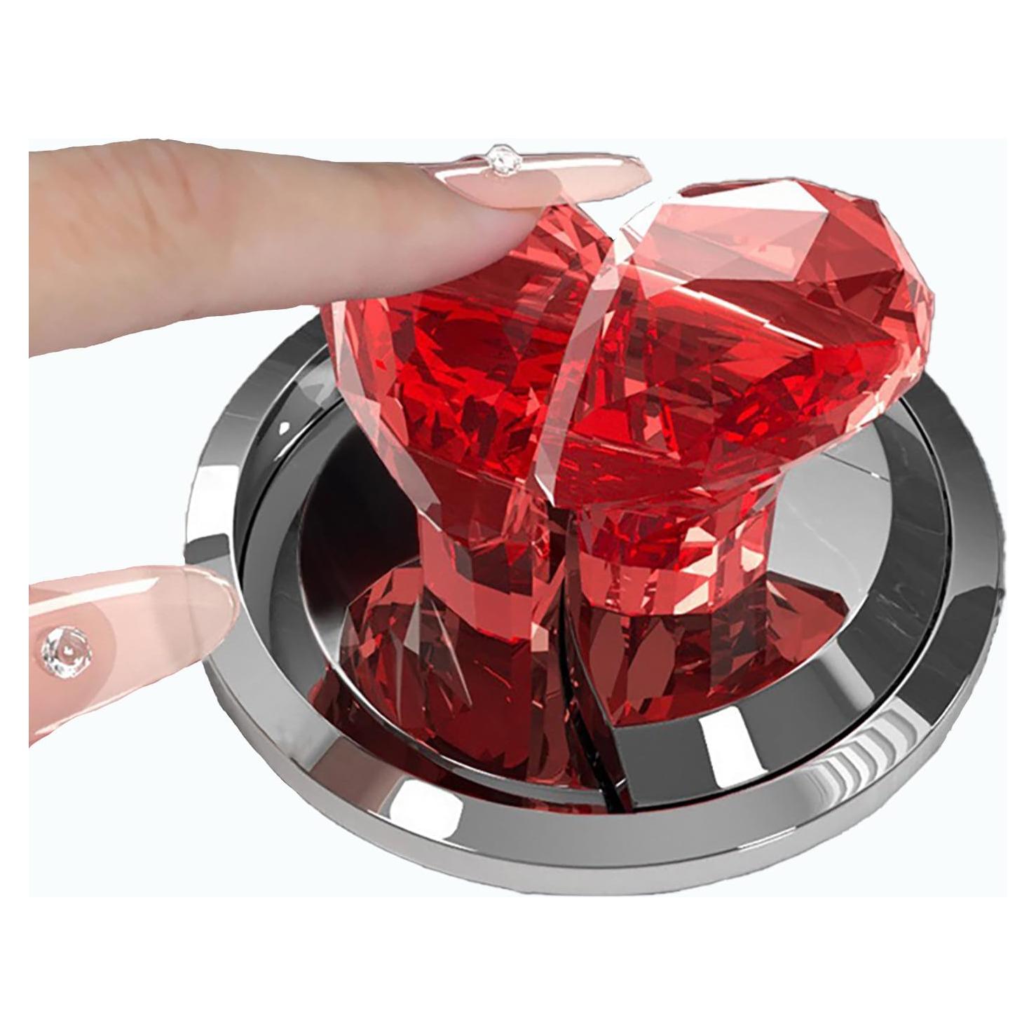 Botón de Presión Inodoro CIXVOEMK Rojo Transparente