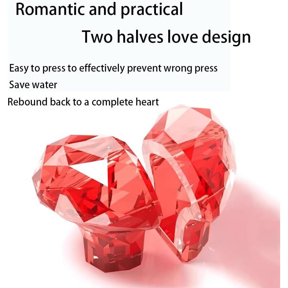 Botón de Presión Inodoro CIXVOEMK Rojo Transparente