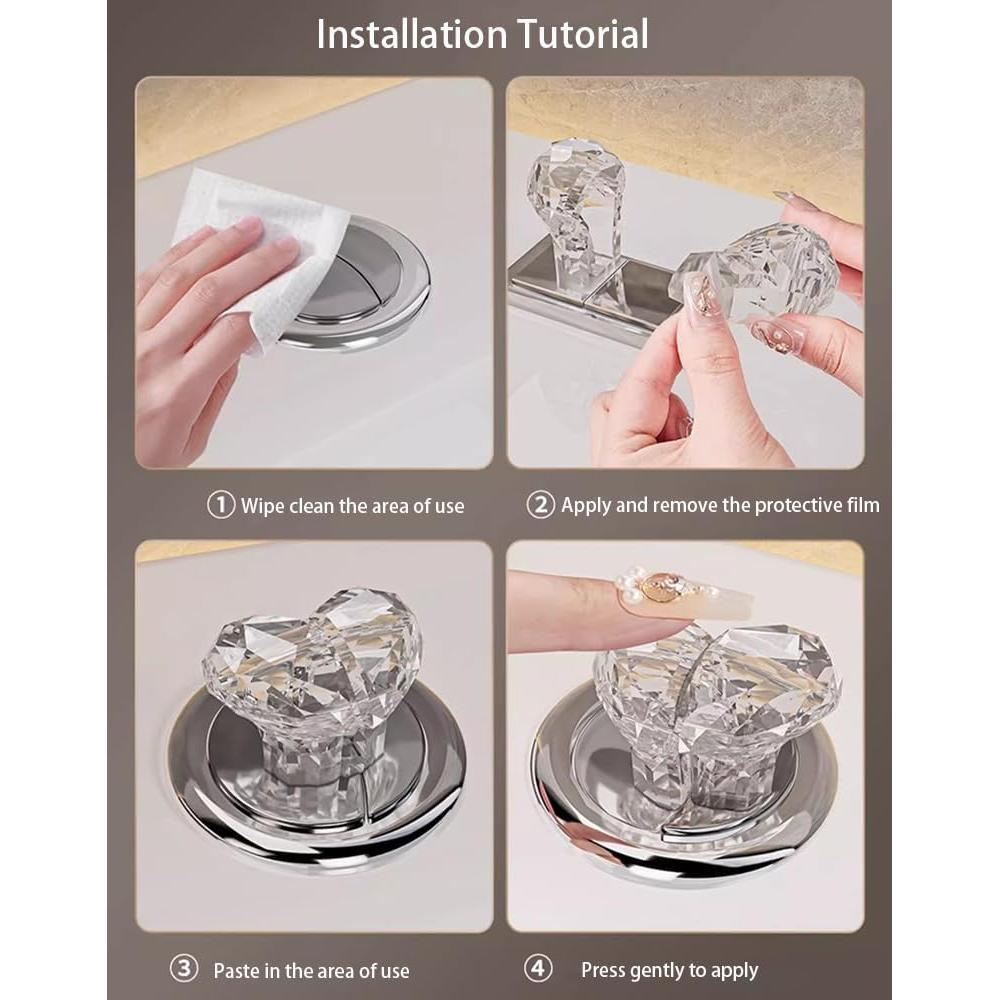 Botón de Presión Inodoro CIXVOEMK Rojo Transparente