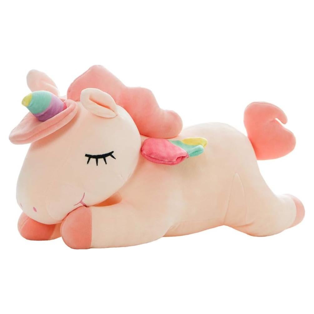 Almohada de Peluche Unicornio Rosa Hitoshe 30 cm Suave