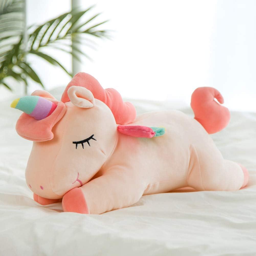 Almohada de Peluche Unicornio Rosa Hitoshe 30 cm Suave