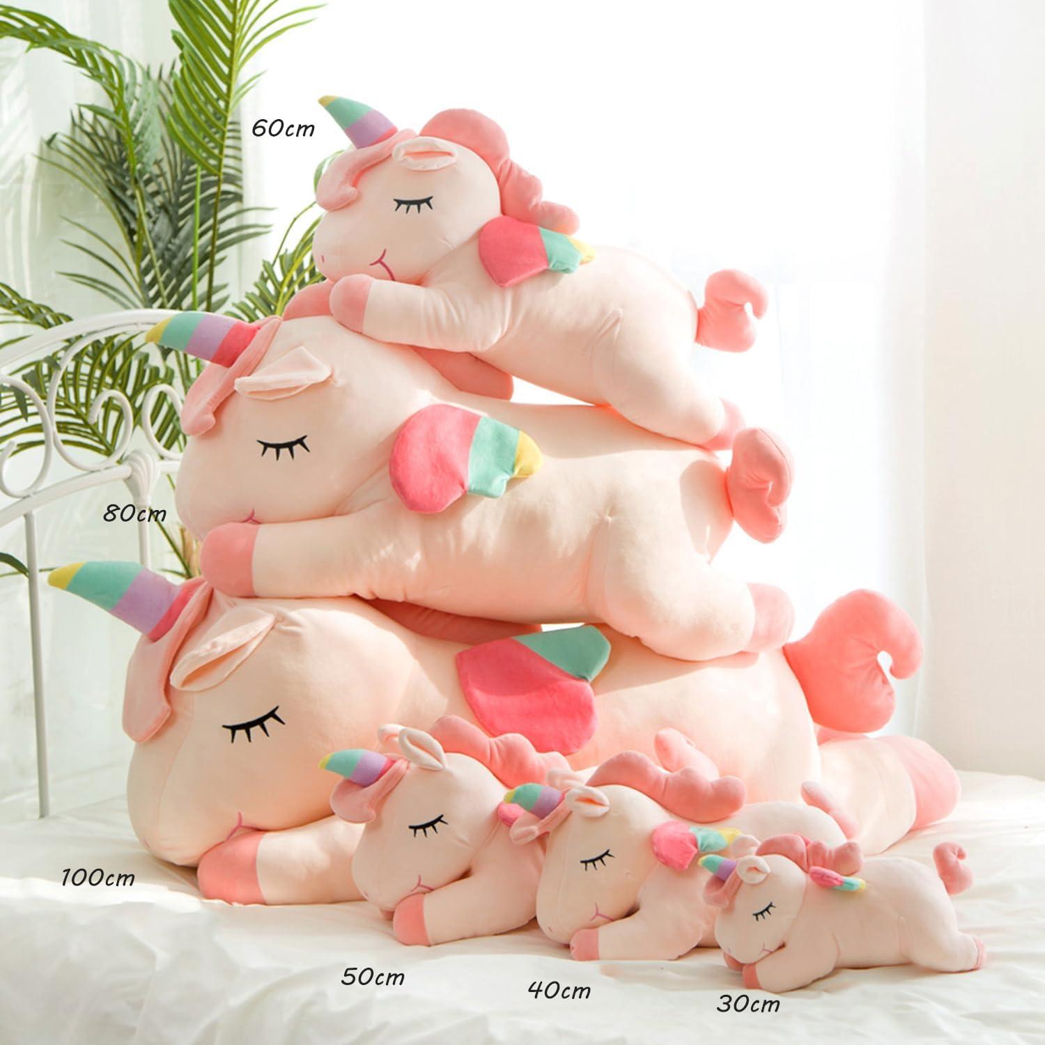 Almohada de Peluche Unicornio Rosa Hitoshe 30 cm Suave