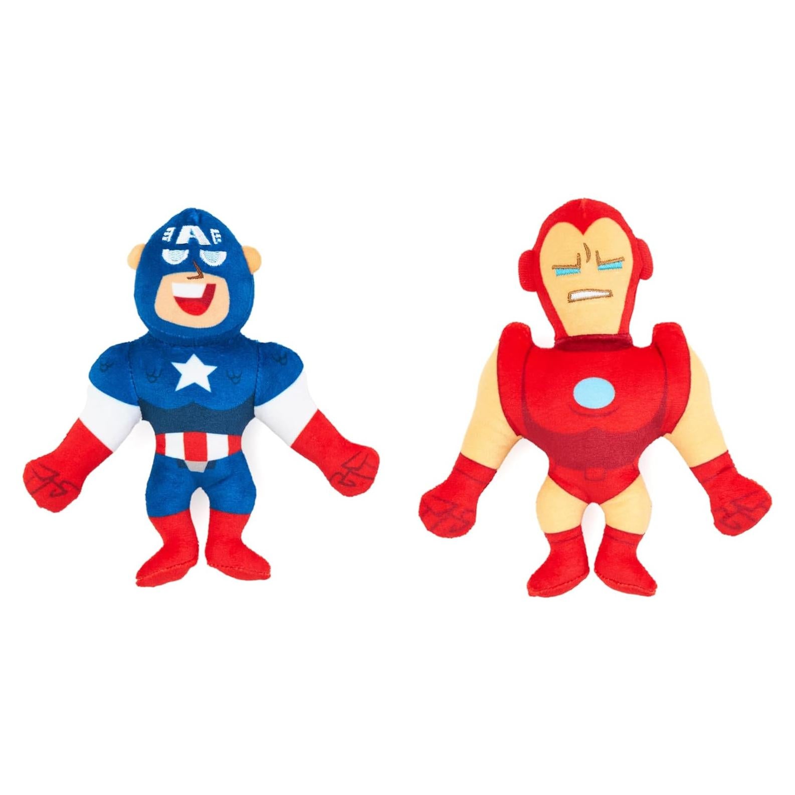 Juguetes de Peluche para Perros ZippyPaws Marvel - Capitán América e Iron Man