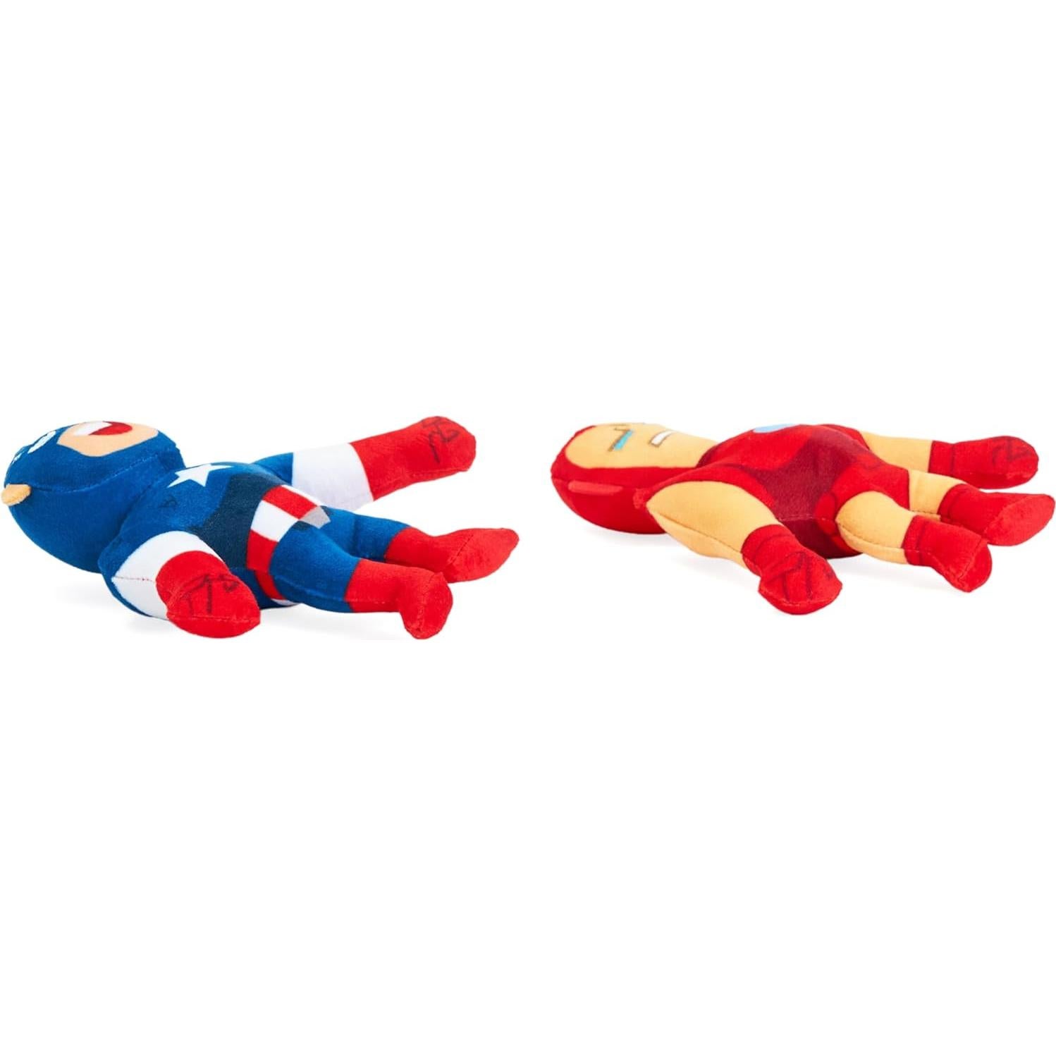 Juguetes de Peluche para Perros ZippyPaws Marvel - Capitán América e Iron Man