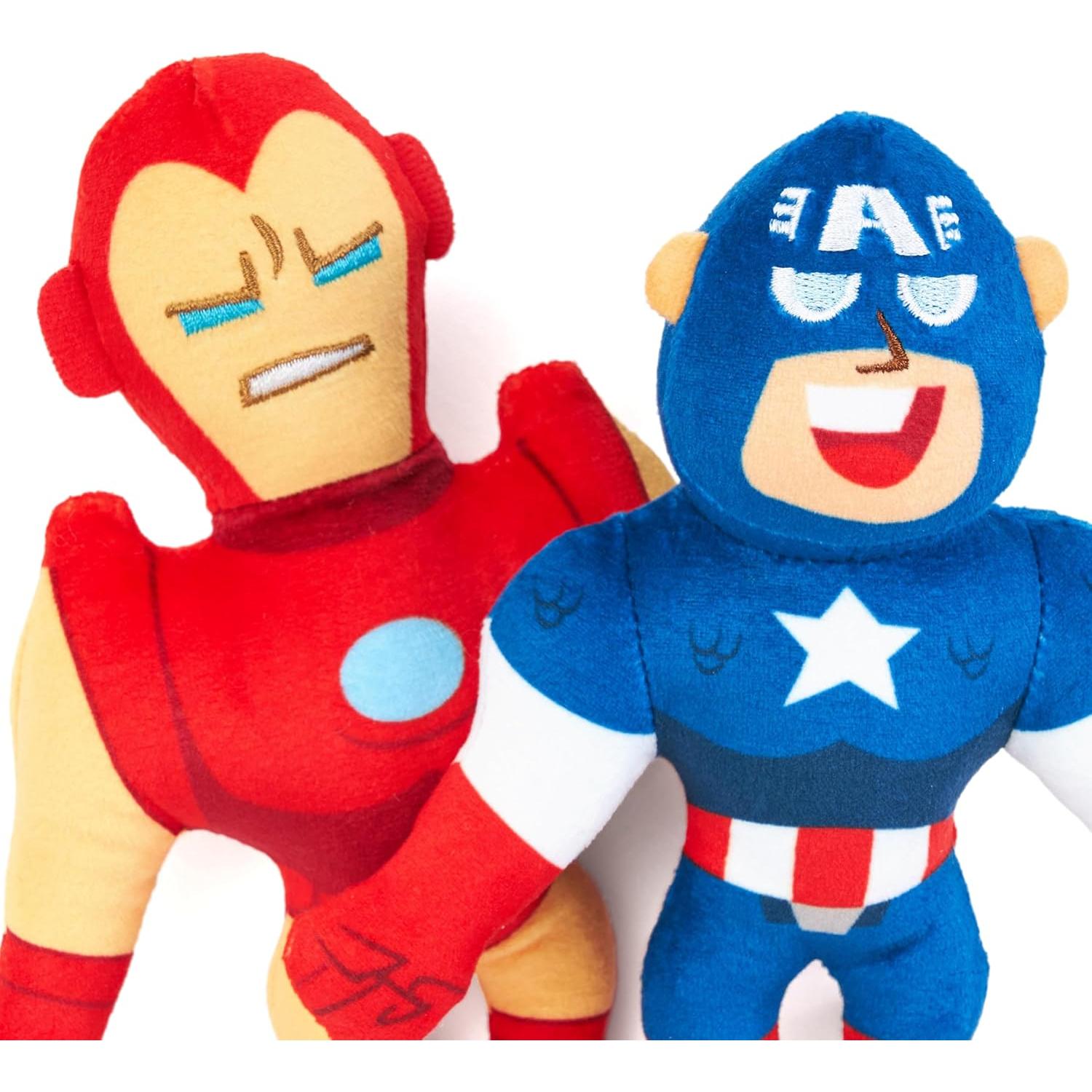 Juguetes de Peluche para Perros ZippyPaws Marvel - Capitán América e Iron Man