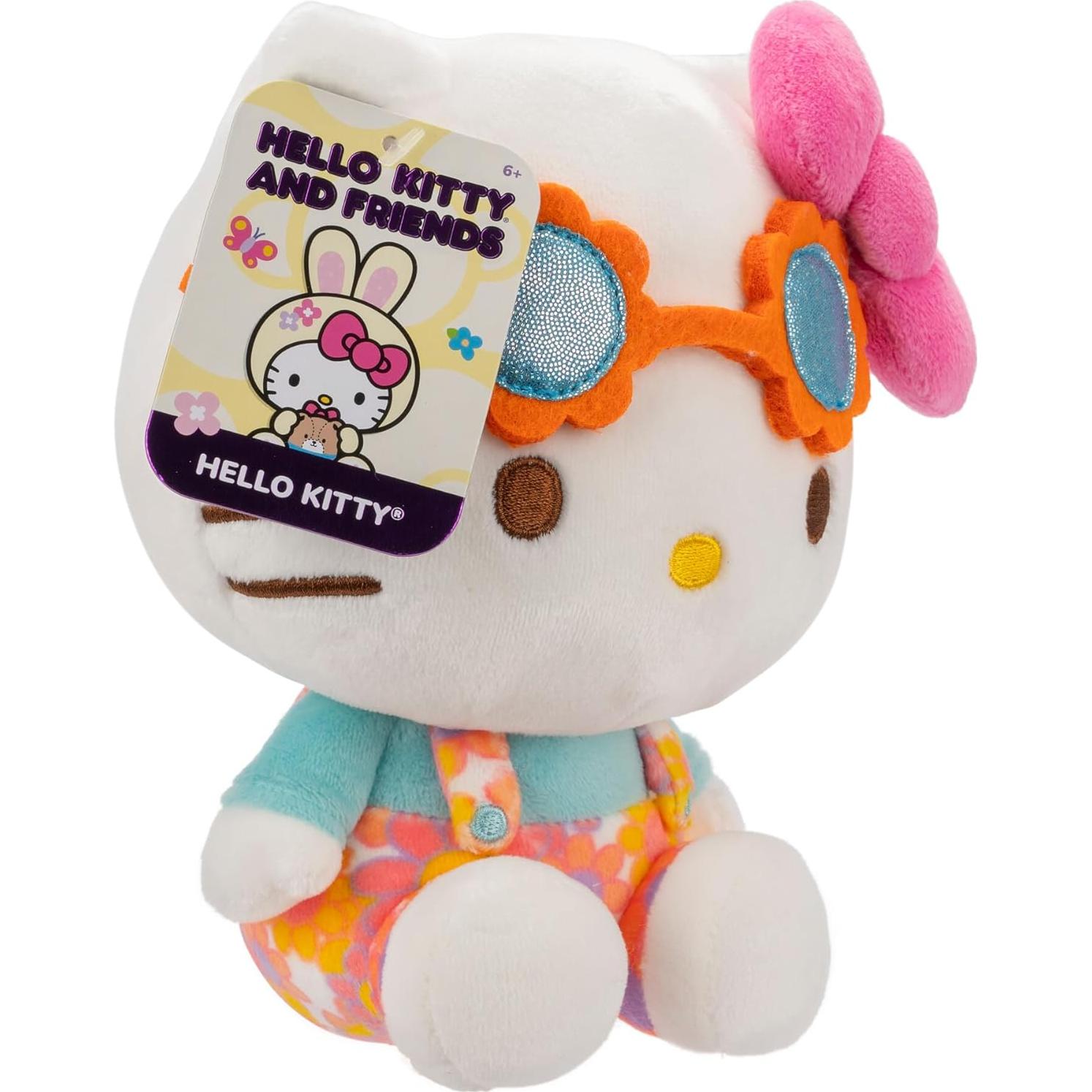 Peluche Hello Kitty 20 cm con Overoles Flores - Edición Limitada