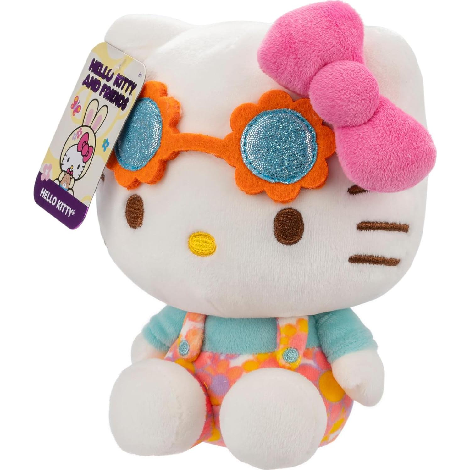 Peluche Hello Kitty 20 cm con Overoles Flores - Edición Limitada
