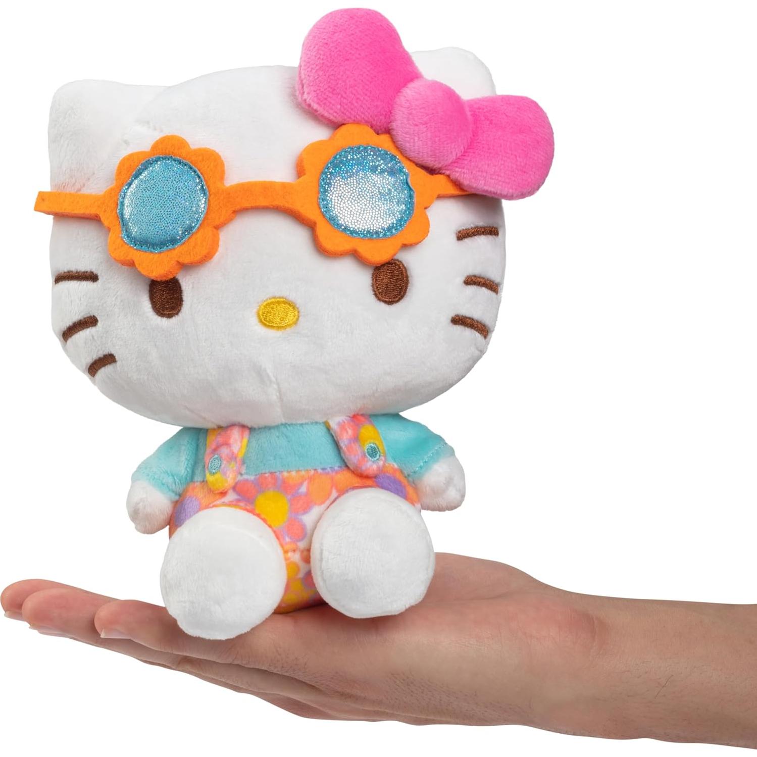 Peluche Hello Kitty 20 cm con Overoles Flores - Edición Limitada